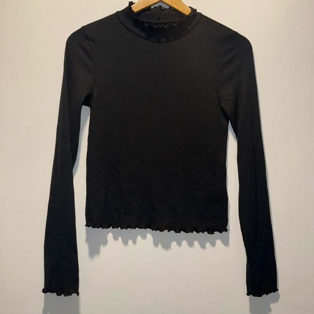 American Eagle Long Sleeve Soft & Sexy Plush Mock T-Shirt